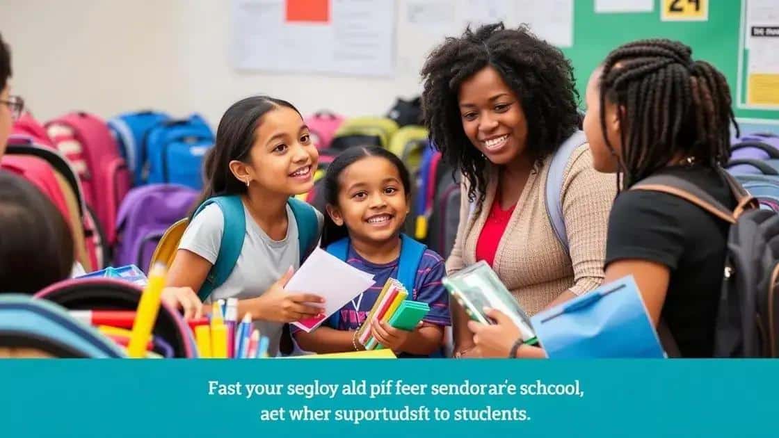 Eligibility requirements for receiving school supplies