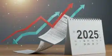 Financial charts and tax forms illustrating the impact of 2025 tax code changes on investment portfolios.