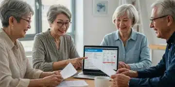 Seniors reviewing Medicare Advantage Plan documents for 2025