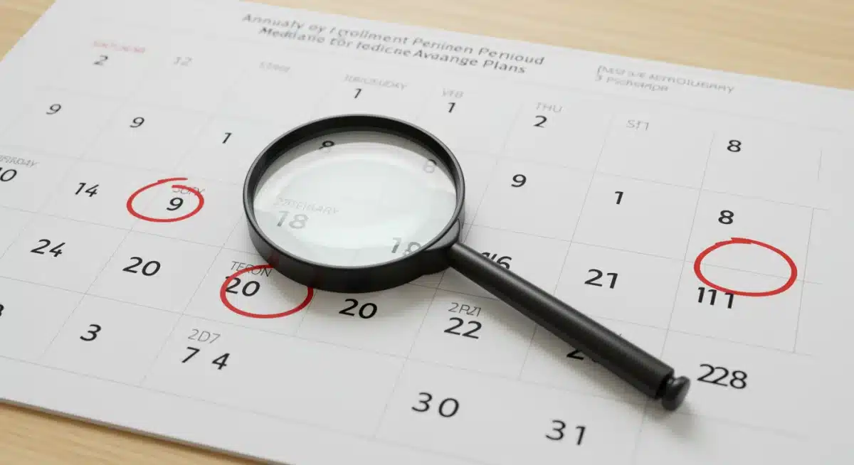 Calendar marking important Medicare Advantage enrollment deadlines