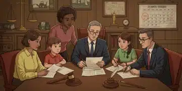 Family reviewing estate plan with financial advisor for 2025 tax changes