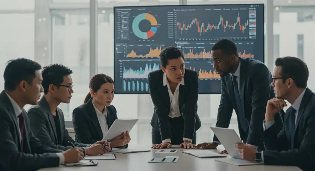 Financial experts analyzing economic data and inflation trends