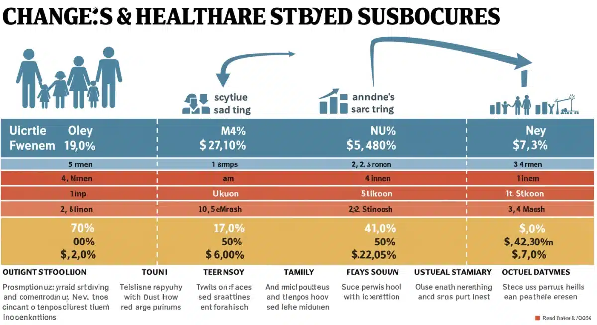 Infographic detailing changes in healthcare subsidies under the 2025 bill