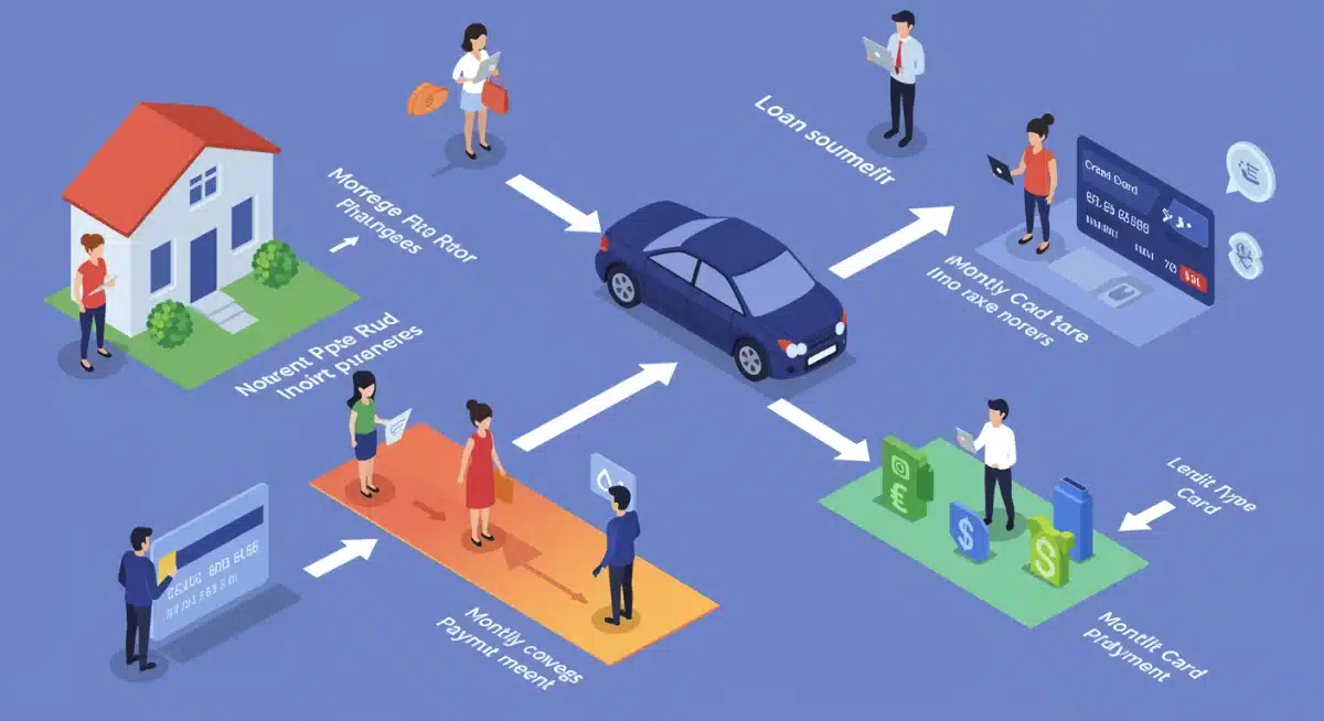 Infographic showing interest rate impact on different loan types for borrowers
