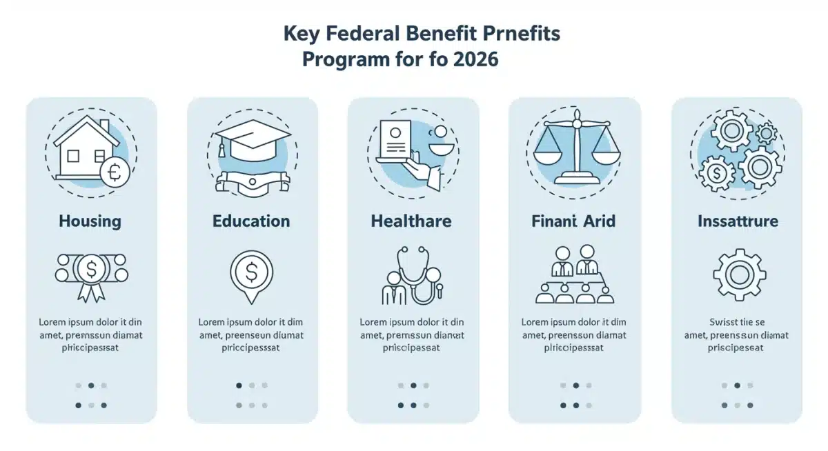Infographic detailing five new federal benefits programs for 2026