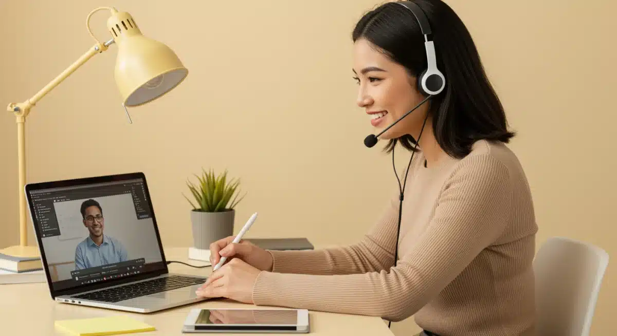 Student engaging in online test preparation for university entrance.