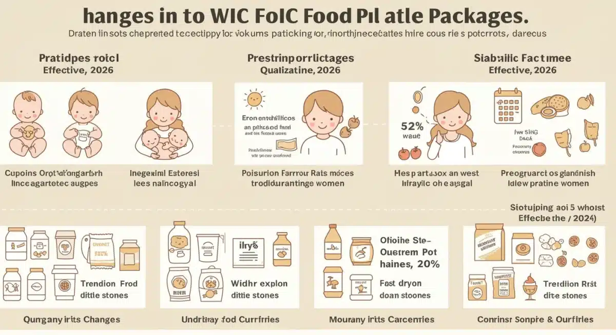 Infographic showing WIC food package changes 2026