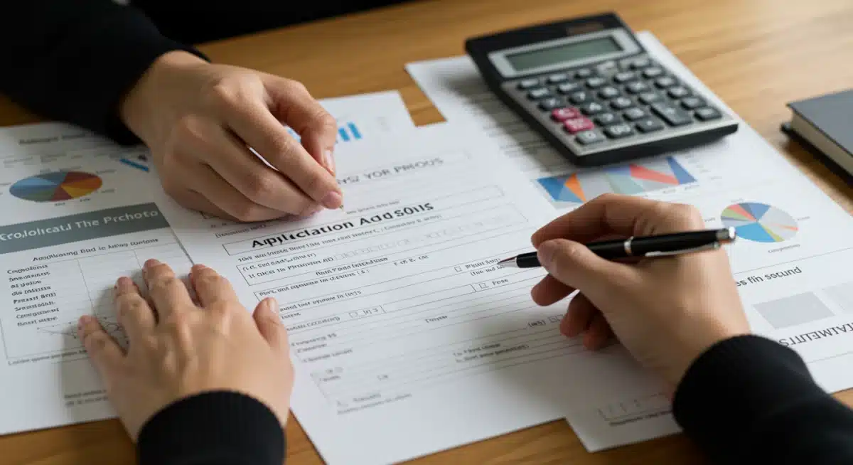 Filling out LIHEAP application form for energy benefits