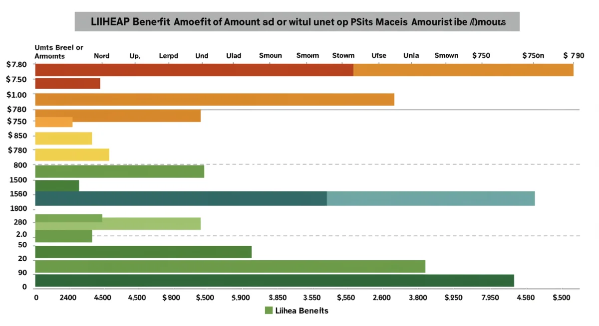 LIHEAP benefit amount distribution across various states