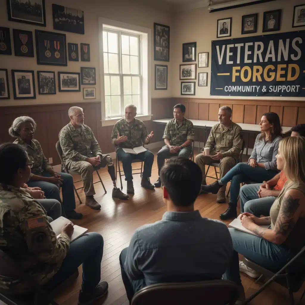 Group of veterans discussing their experiences and support needs.