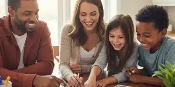 Family reviewing financial documents, anticipating 2026 Child Tax Credit benefits